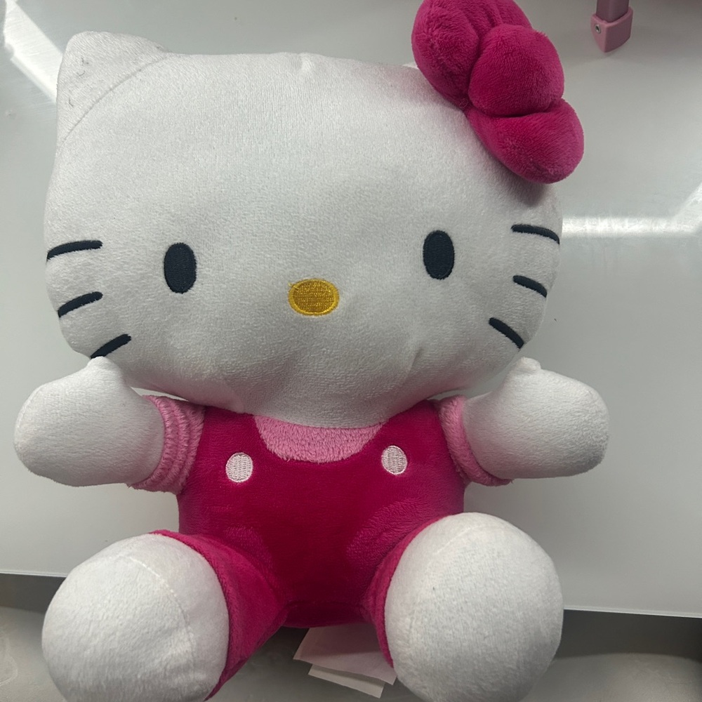 Hello Kitty White and Pink Stuffed Animal Plush
